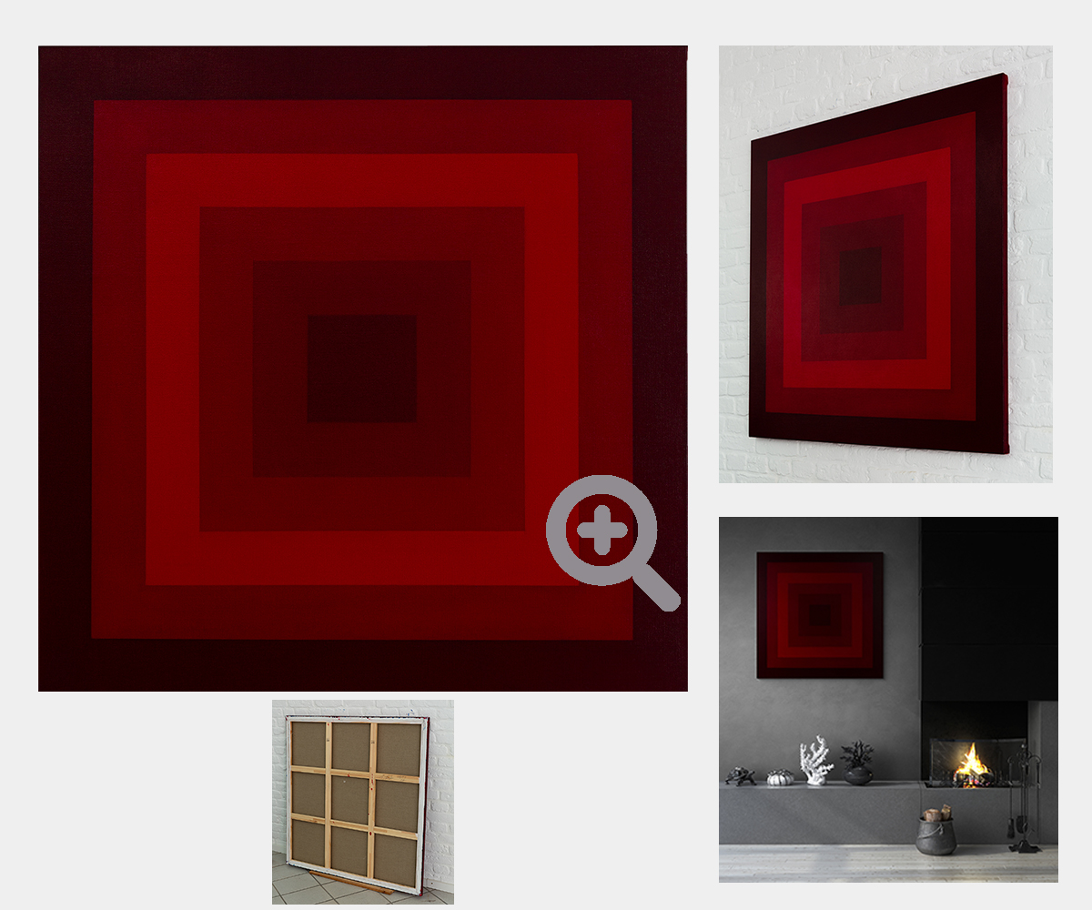 Gemaelde: verschachtelte Quadrate minimalistisch KH#197