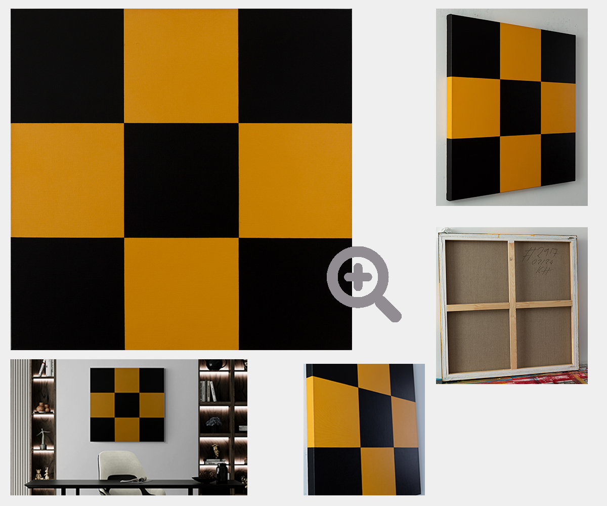 Gemaelde: Quadrate konstruktiv Farbfeld minimalistisch KH#297